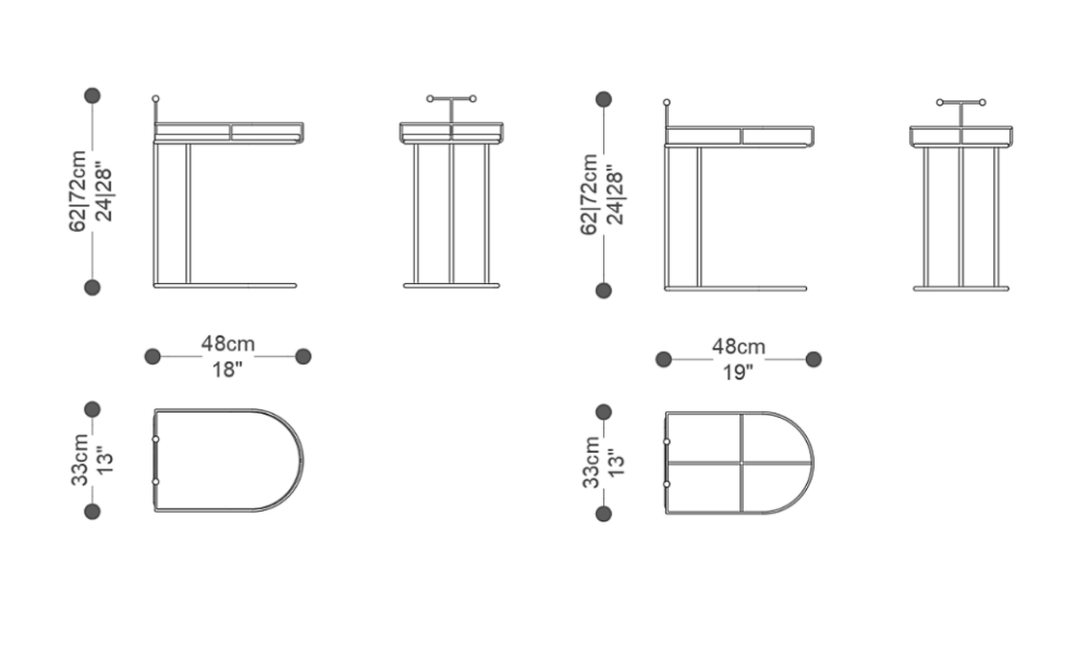 Image of the main dimensions of the product